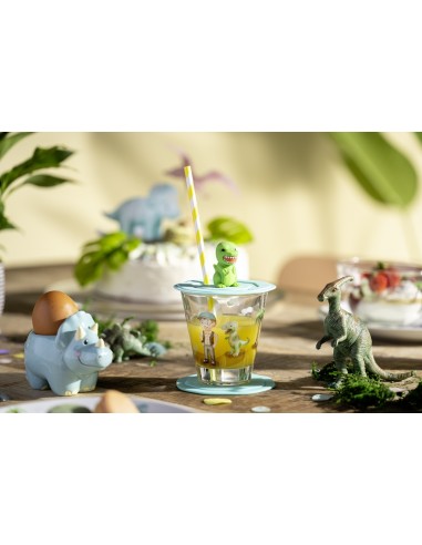 Szklanka z pokrywą i spodkiem 215ml dinozaur...