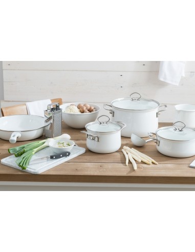 Garnek Riess wysoki z pokrywą 16cm 1,5l...