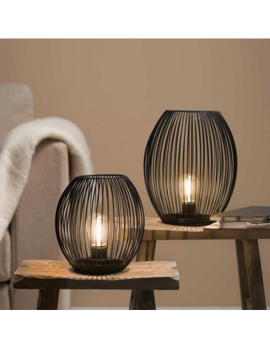 Latarnia LED czarna 18cm CASOLARE - Leonardo