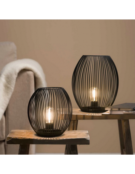 Latarnia LED czarna 18cm CASOLARE - Leonardo