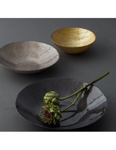 Misa patera szklana 32cm bronzo COMO - Leonardo