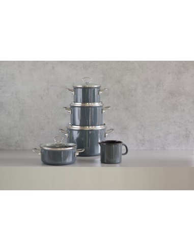 RIESS - Zestaw garnków 5cz. Dark Grey