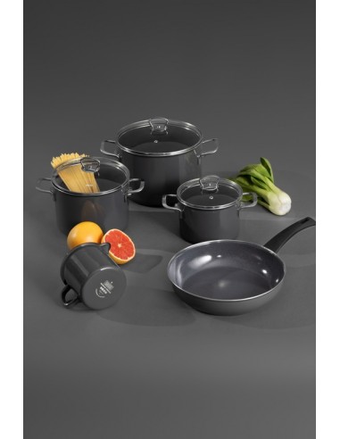 RIESS - Zestaw garnków 5cz. Dark Grey