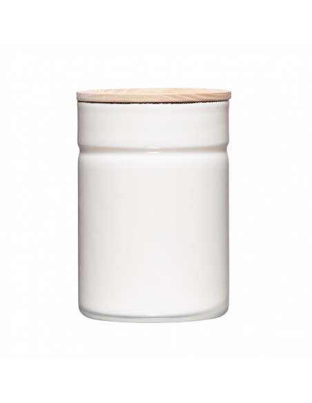 RIESS - Pojemnik kuchenny z drewnianą pokrywą 0,5l Pure White
