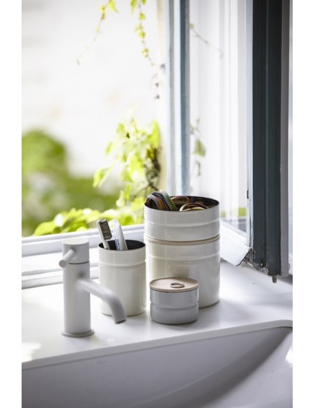 RIESS - Pojemnik z drewnianą pokrywą 2,2l Pure White