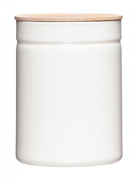 RIESS - Pojemnik z drewnianą pokrywą 2,2l Pure White