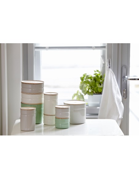 RIESS - Pojemnik kuchenny z drewnianą pokrywą 0,2l Light Grey