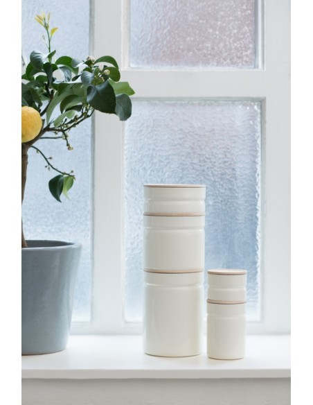 RIESS - Pojemnik kuchenny z drewnianą pokrywą 2,2l Light Grey