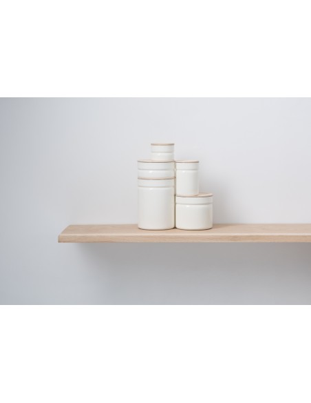 RIESS - Pojemnik kuchenny z drewnianą pokrywą 2,2l Light Grey