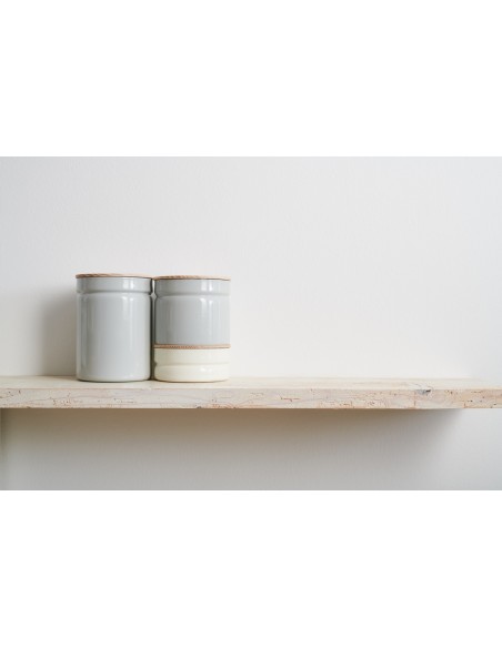 RIESS - Pojemnik kuchenny z drewnianą pokrywą 2,2l Light Grey