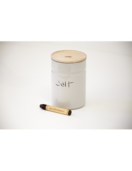 RIESS - Pojemnik kuchenny niski  z drewnianą pokrywą 0,6l Fresh Tomato