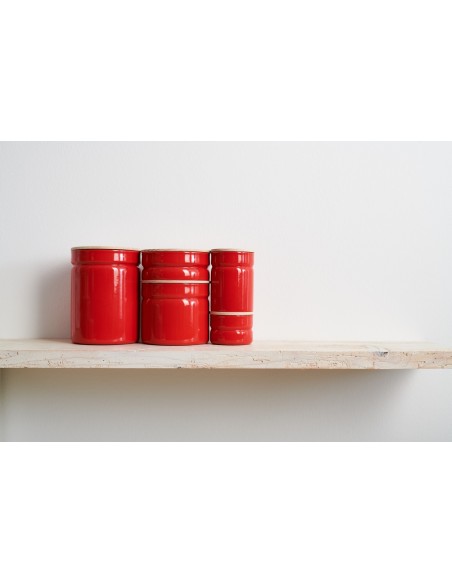 RIESS - Pojemnik kuchenny z drewnianą pokrywą 1,3l Fresh Tomato