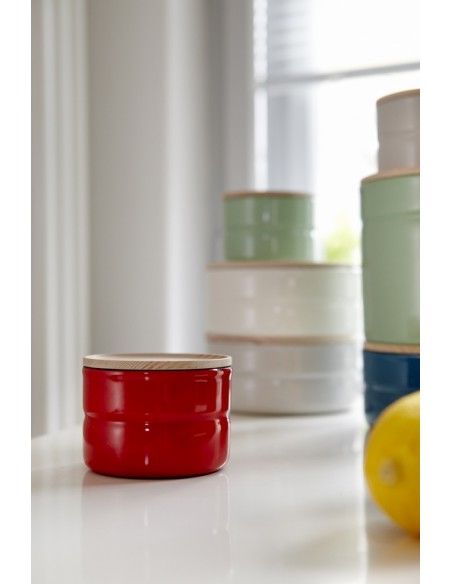 RIESS - Pojemnik kuchenny z drewnianą pokrywą 1,3l Fresh Tomato