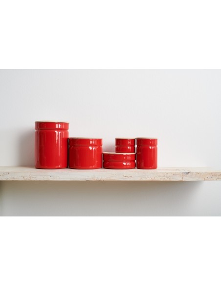 RIESS - Pojemnik kuchenny z drewnianą pokrywą 2,2l Fresh Tomato