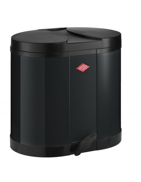 Kosz na śmieci czarny 2x15l BETA Wesco