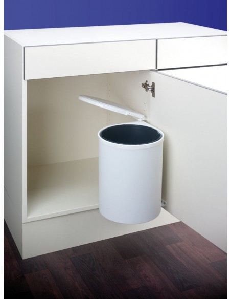 Kosz na śmieci otwierany razem z drzwiczkami RONDO 13l biały Wesco