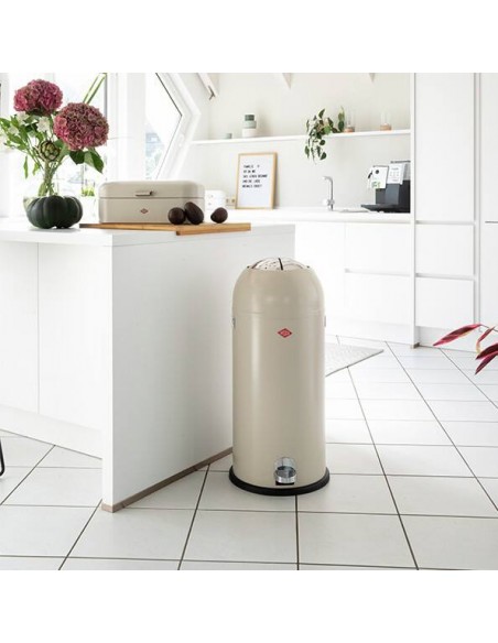 Kosz na śmieci biały mat Kickmaster Maxi 40l Wesco