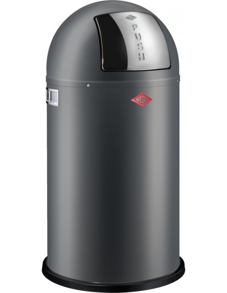 Kosz na śmieci grafitowy mat 50l Pushboy Wesco