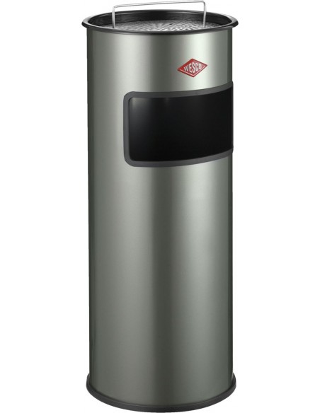 Kosz na śmieci z popielniczką n.srebrny 30l Ashtray Wesco