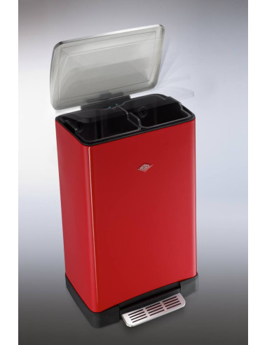 Kosz na śmieci 2x18l czerwony Big Double Boy WESCO