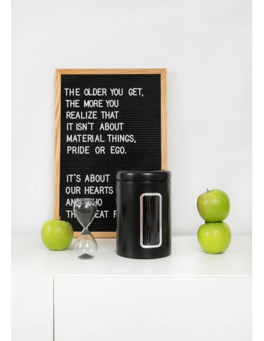 Pojemnik czarny mat z okienkiem Classic Line 2l