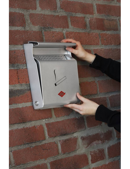 Popielniczka ścienna srebrna