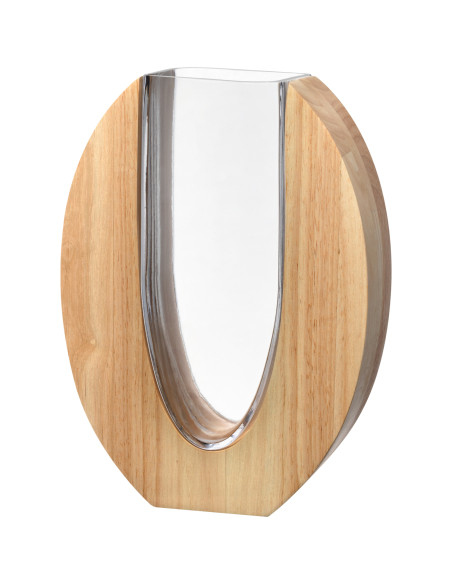 Wazon drewno/szkło 28cm LEGNO - Leonardo