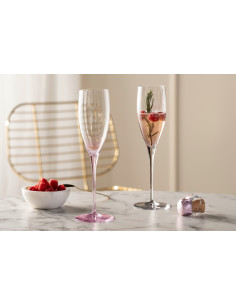 Zestaw 6 kieliszków do szampana 250ml POESIA rose 2