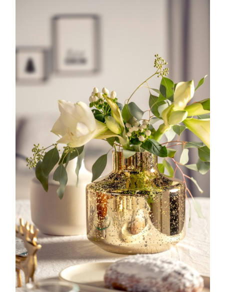 Wazon niski 22cm złoty Milano - Leonardo