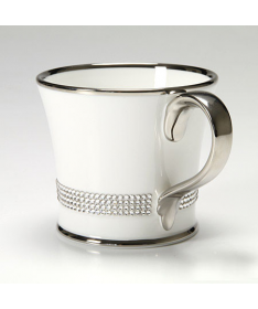 Kubek do kawy z kryształkami Swarovskiego (srebro)