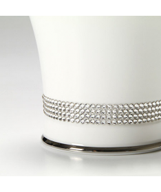 Kubek do kawy z kryształkami Swarovskiego (srebro)