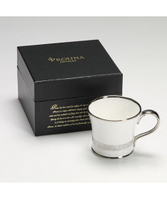 Kubek do kawy z kryształkami Swarovskiego (srebro)