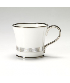 Kubek do kawy z kryształkami Swarovskiego (srebro)