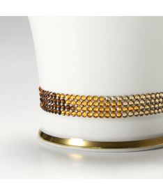 Kubek do kawy z kryształkami Swarovskiego (Topaz)